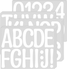534 PCS 42 Sheets Letter Stickers Large Alphabet Number Sticker 4 Inch Poster Bo