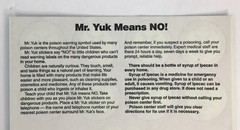 1972 Mr. YUK Pittsburgh Poison Control Center Sticker Sheet Children’s Hospital
