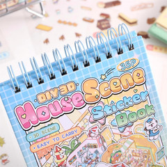10 Sets DIY 3D House Stickers, Scene Miniature Sticker , Cute Cartoon Scenes for
