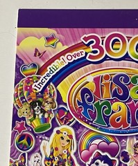 2013 Lisa Frank Sticker Book 4 Sheets 5.75in x 9.5in Over 300 Fantastic Stickers