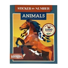 Sticker by Number Animals Fusion of Paint by Number and Sticker Fun by Sticker