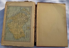 1933 Funk Wagnalls Dictionary Vintage Map Illustrated Pages Junk Journal READ
