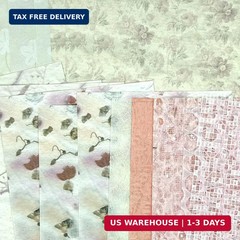 Textured Scrapbook Paper Mesh Fabric – Junk Journal Supplies Assorted Set 51 She