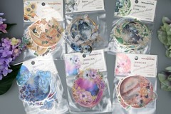 Flower Planet PET Stickers Pack | moon planet flower earth galaxy themed PET