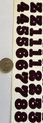 DEEP PLUM 3/4” ALPHABET Stickers(2 sheet)Making Memories •Letters•Numbers•Words•