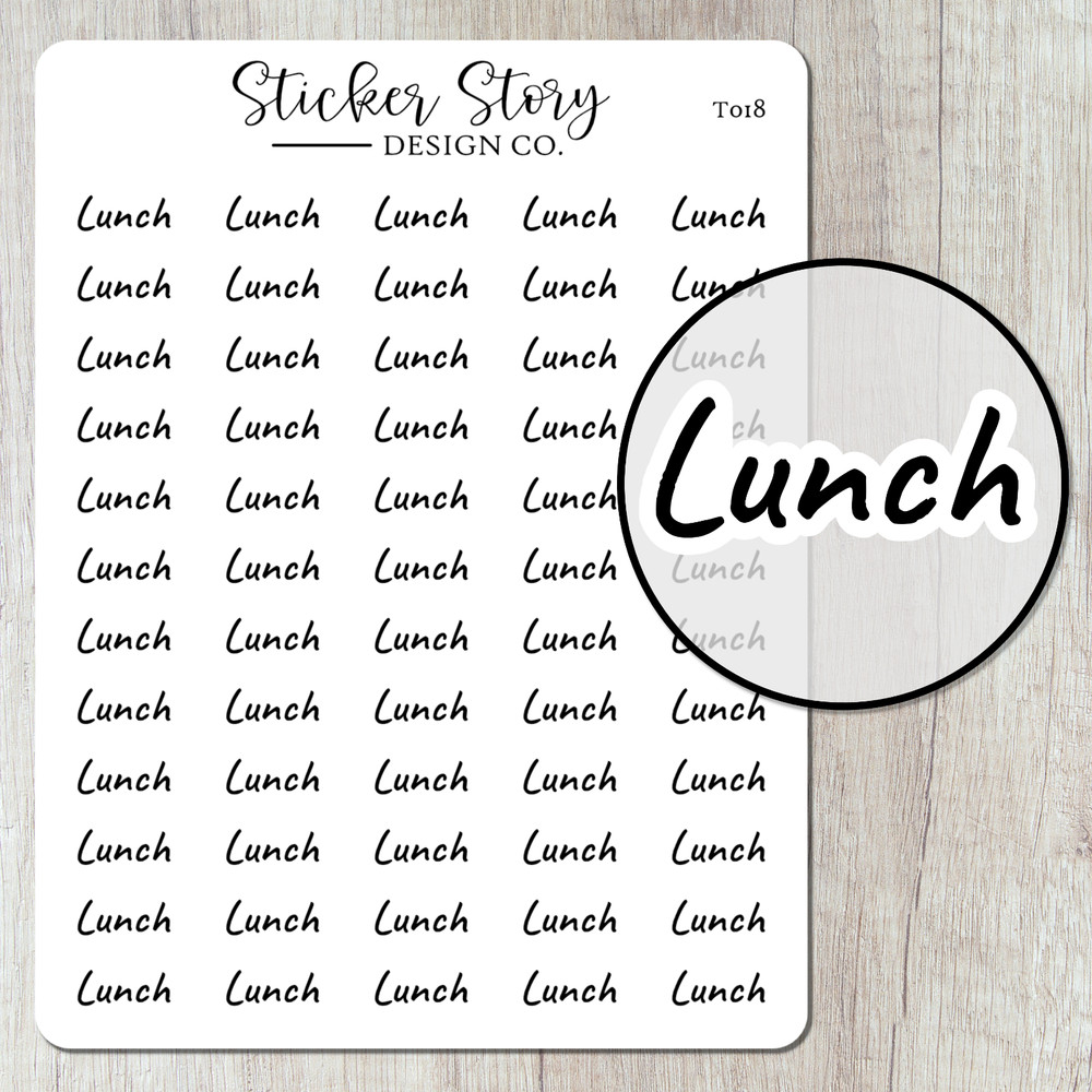Lunch Planner Stickers