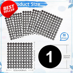 Vinyl Number Stickers 1-100 0.4″ Round 50 Sheets Black Label Pack – US