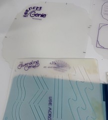Craft Stencil & Art Lot: Journaling Genie Stickers Brushes & Gold Foil Sheets