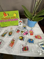 Vintage 1977 IMPERIAL Animal Wiggle Eye STICKATOONS 21 stickers RARE NEW+Box