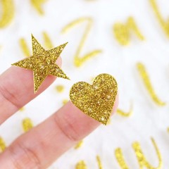 648 Pieces 8 Sheets Letter Stickers Glitter Small Self 1 Inch, Multicolor