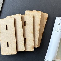 That’s Crafty Dinky Jagged Edge Chipboard MDF Collage Mixed Media Set of 5