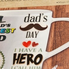 Crafters Square Ceramic Stickers Dad Father’s Day 4 Pieces New