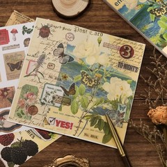 537pcs Vintage Washi Stickers and Papers for Scrapbooking, 537 PCS, Green