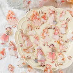 Fairy Tale Girls PET Matte Stickers Collage Journals Planner 40Pcs Scrapbooking