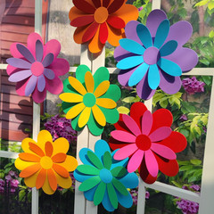 10 inch Giant 3D Rainbow Paper Flower with Stickers for Flower Wall Stickers Roo