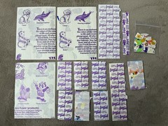 Lot of Lisa Frank Stickers (used & new) w/confetti Pieces