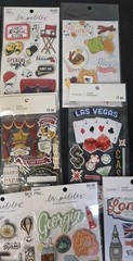 29pks NEW Recollections Scrapbooking Stickers Crafts Dyi Travel Destinations
