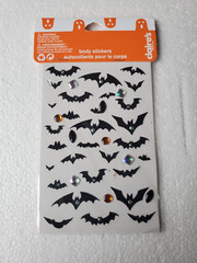 Claire’s Halloween Face Gem Stones Adhesive Stickers, Bat Face Costume Accessor