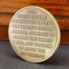 Phoenix Rising Lucky Coin Serenity Prayer Sobriety Coin Sober Gifts for Men or W