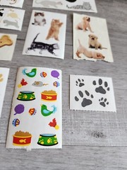 Scrapbook Stickers Animals Cats Dogs Kittens Puppies Paws LOT Grossman’s #48