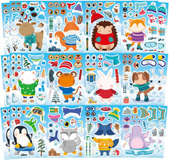 24 Ocean Animal Stickers for Kids – Make a Face & DIY Sea Creature Crafts