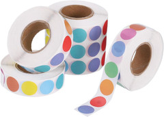 PATIKIL 6000Pcs 6 Roll Colored Dot Stickers, 0.5″ Circle Stickers Self Adhesive