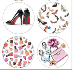 Fashion Handbag Shoes Sticker Sheets Handmade Envelope Gift Scrapbook Stickers