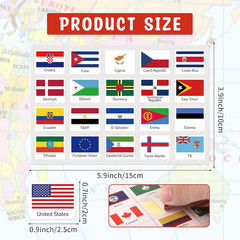 960 Pieces World Flag Stickers 192 Country Flags of the World Mini Flags