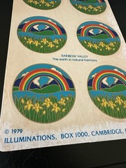 Vtg 1979 Illuminations Stickers Rainbow Valley 6 Sticker Sheet READ