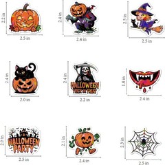 100PCS Happy Halloween Stickers for Kids – Holographic Ghost Pumpkin Theme Stick