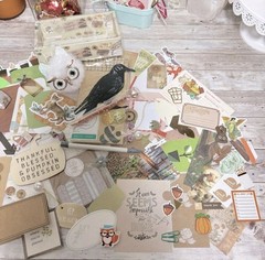 Fall Junk Journal & Planner Decor Kit Autumn Halloween Scrapbook Lot Ephemera