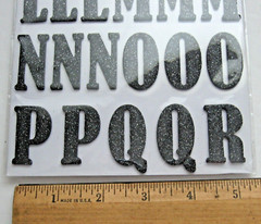 Black Glitter Foam Alphabet Stickers 91 PIeces Recollections New