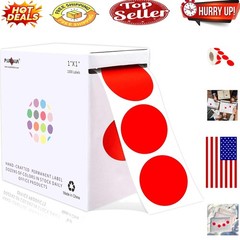 Color-Coding Dot Stickers – Bright Red, 1000 Pack