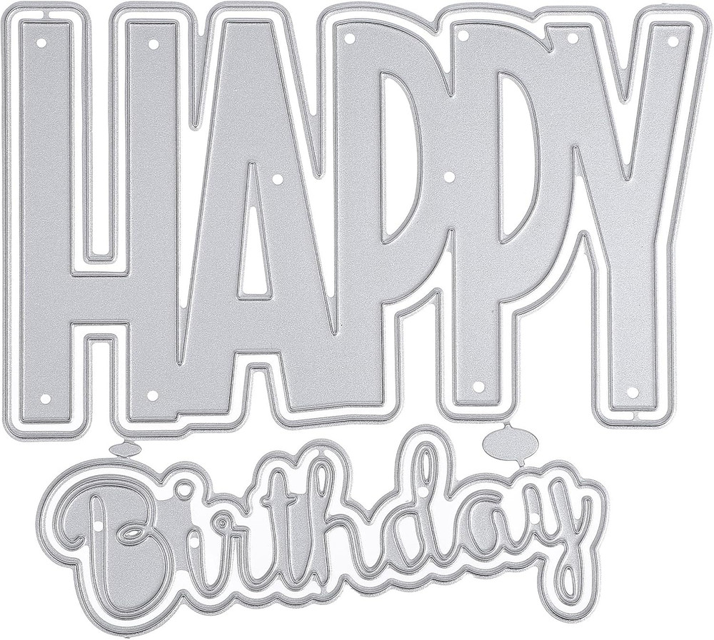 Happy Birthday Die Cuts for Card Making, Exquisite Birthday Stamps and Dies for