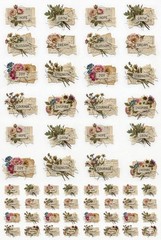 Floral Shabby Embellishments Junk Journal Scrapbook USA PICK A Set