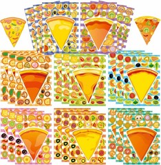 24 High-Quality Pizza Stickers for Kids – Perfect for Birthday Parties & Games