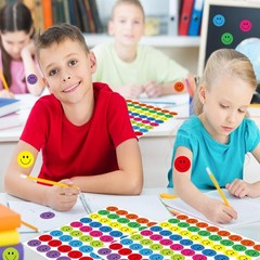 1800Pcs Happy Smile Face Stickers, 1 Inch Happy Face Decal Stickers Colorful …