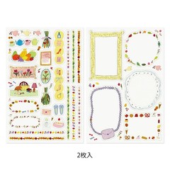 MIDORI Stickers, «Yuru Log My Life» design, 2 stickers per pack, 82675006