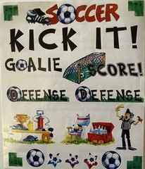 SOCCER Stickers(19pc)NRN Kick-Its•Game•Players•Goalie•Score •Offense•Defense•