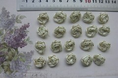 Satin Metallic ROSE Pack – 20 HONEY DEW GREEN with Gold Trim – 16-18mm VerCFrnt
