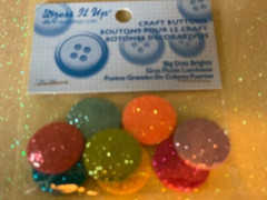 2 PKGS RECOLLECTIONS LARGE SIZE ADHESIVE MULTI-COLOR BRIGHT GLITTER DOTS 20PCS