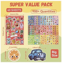 Scented Sticker Set 60 Sheets 800+ Stickers 15 Scents Reward Party Favors