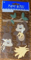 Paper Bliss Monkeying Around Monkey Banana Zoo Jungle Animal Google Eyes Tree 3D