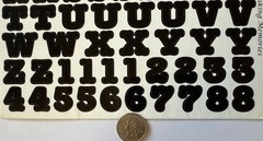 BLACK 3/4” ALPHABET Stickers(2 sheet)Making Memories•Letters •Numbers•Words•