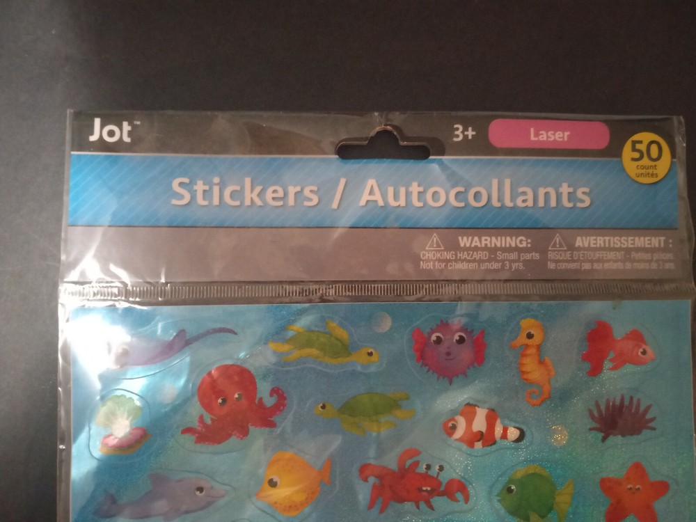 Laser Sea Creature Stickers 50 Count