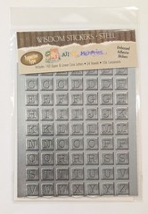 Silver Foil Typewriter Alphabet Letters Scrapbooking Stickers By All My Memories