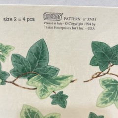 Vintage 1994 InStar Green Ivy Transfers Unused Lot 12 Printed in Italy