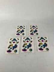 LOT OF 5 Vintage 1984 Morgan Mark 1 «I Love..» Scratch N Sniff Tattoo Stickers