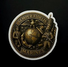 Marine Sticker/USMC/Marine/Semper Fi/Clear/Style 3