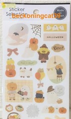 GAIA Natural Halloween Sticker Selection Pumpkin Ghost Cat Home 2023 MADE JAPAN